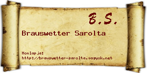 Brauswetter Sarolta névjegykártya