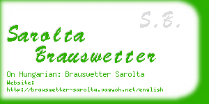 sarolta brauswetter business card